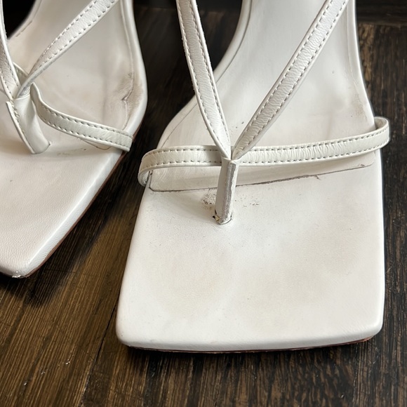 AUTHENTIC Very good condition BOTTEGA VENETA White Nappa Leather heels size 37.5 - Picture 3 of 16